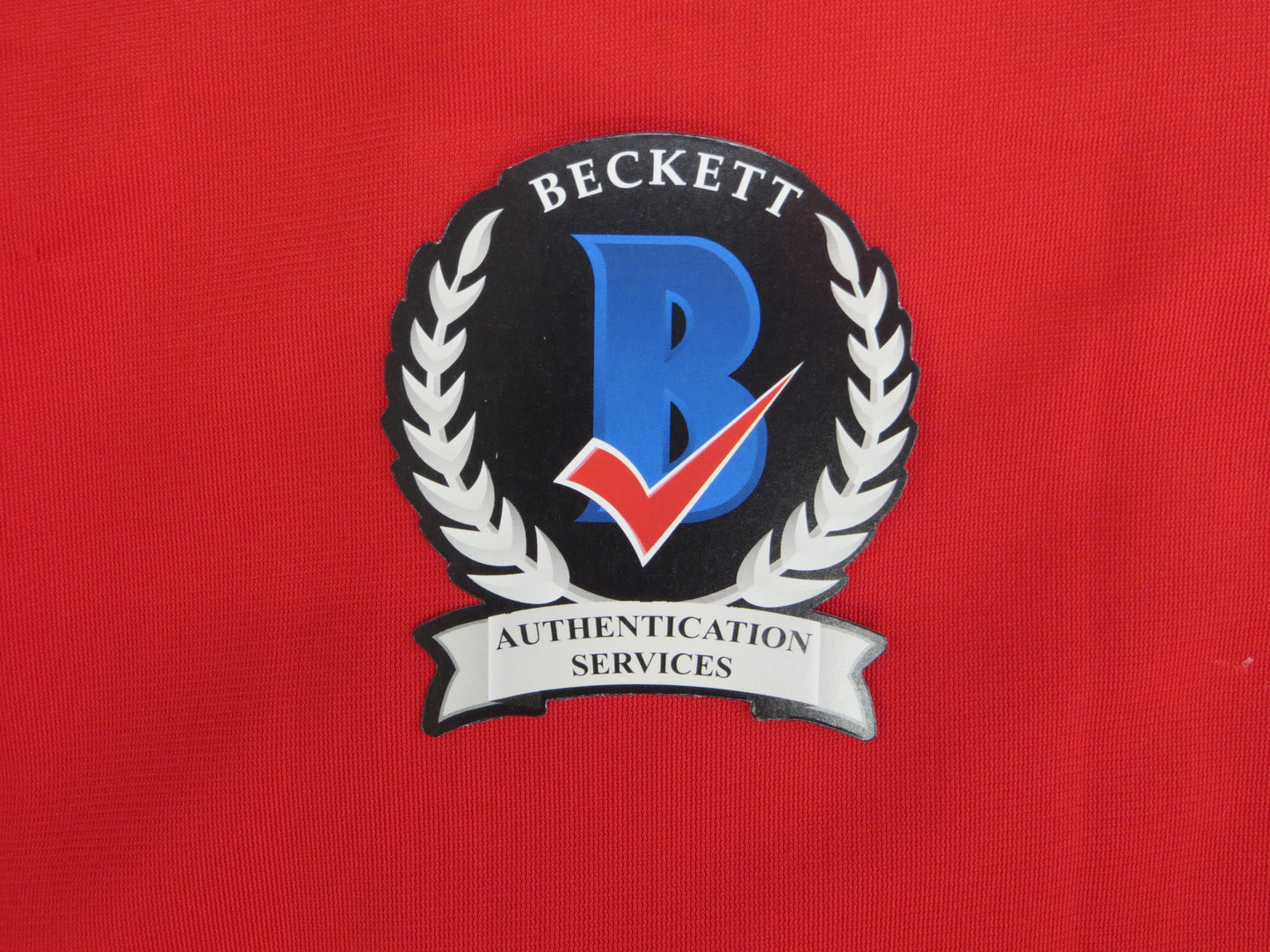 MICHAEL YOUNG TEXAS RANGERS SIGNED RED JERSEY size L BAS COA