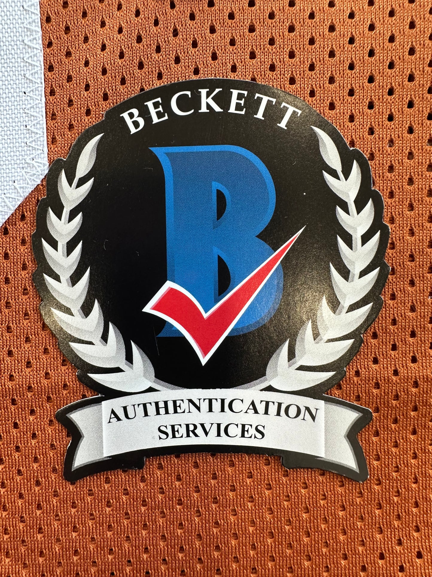 EARL CAMPBELL RICKY WILLIAMS SIGNED ORANGE HEISMAN JERSEY Texas Longhorns BAS