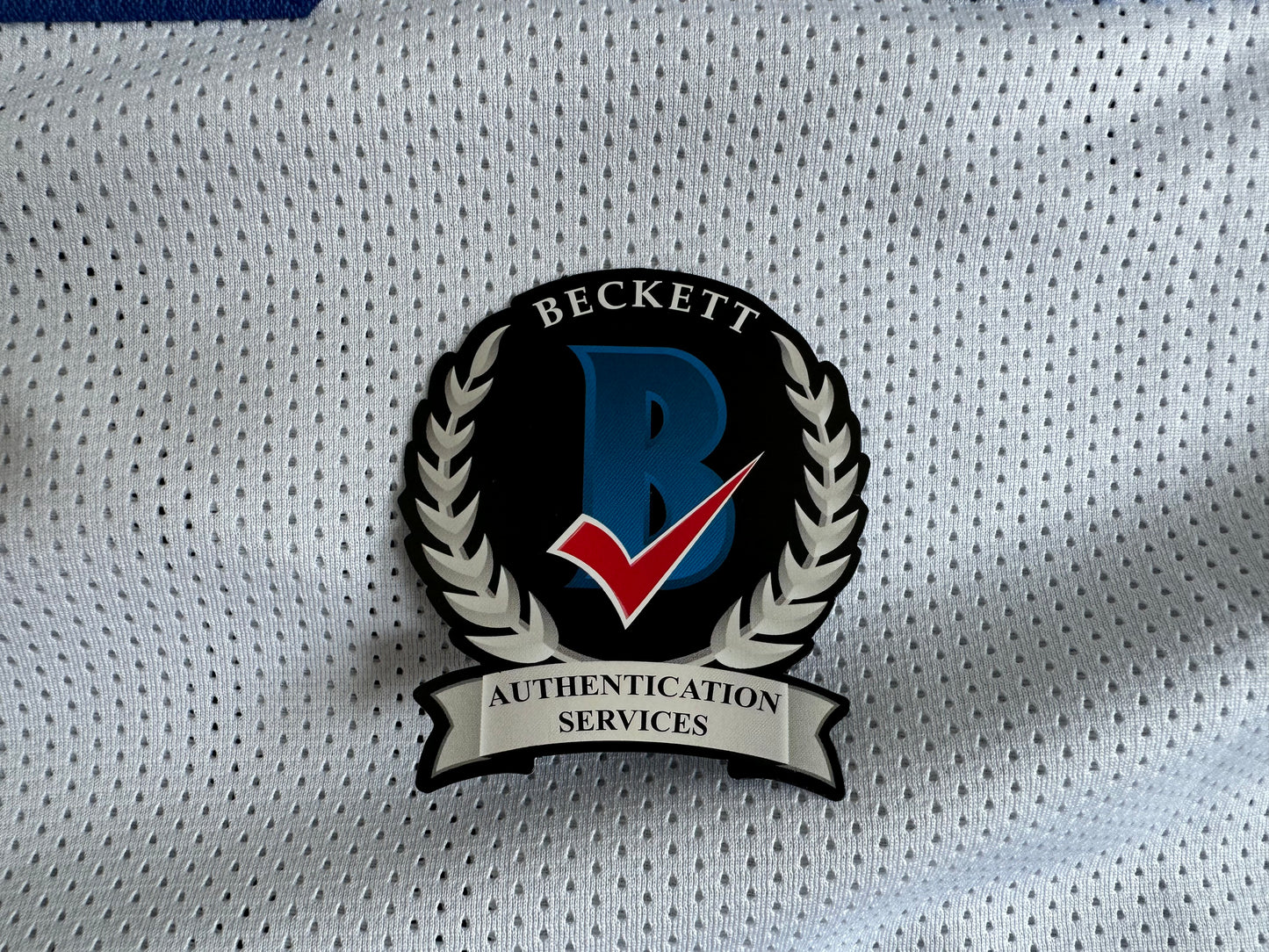 EUGENE LOCKHART DALLAS COWBOYS SIGNED WHITE JERSEY w/MULTI INSCs L BAS