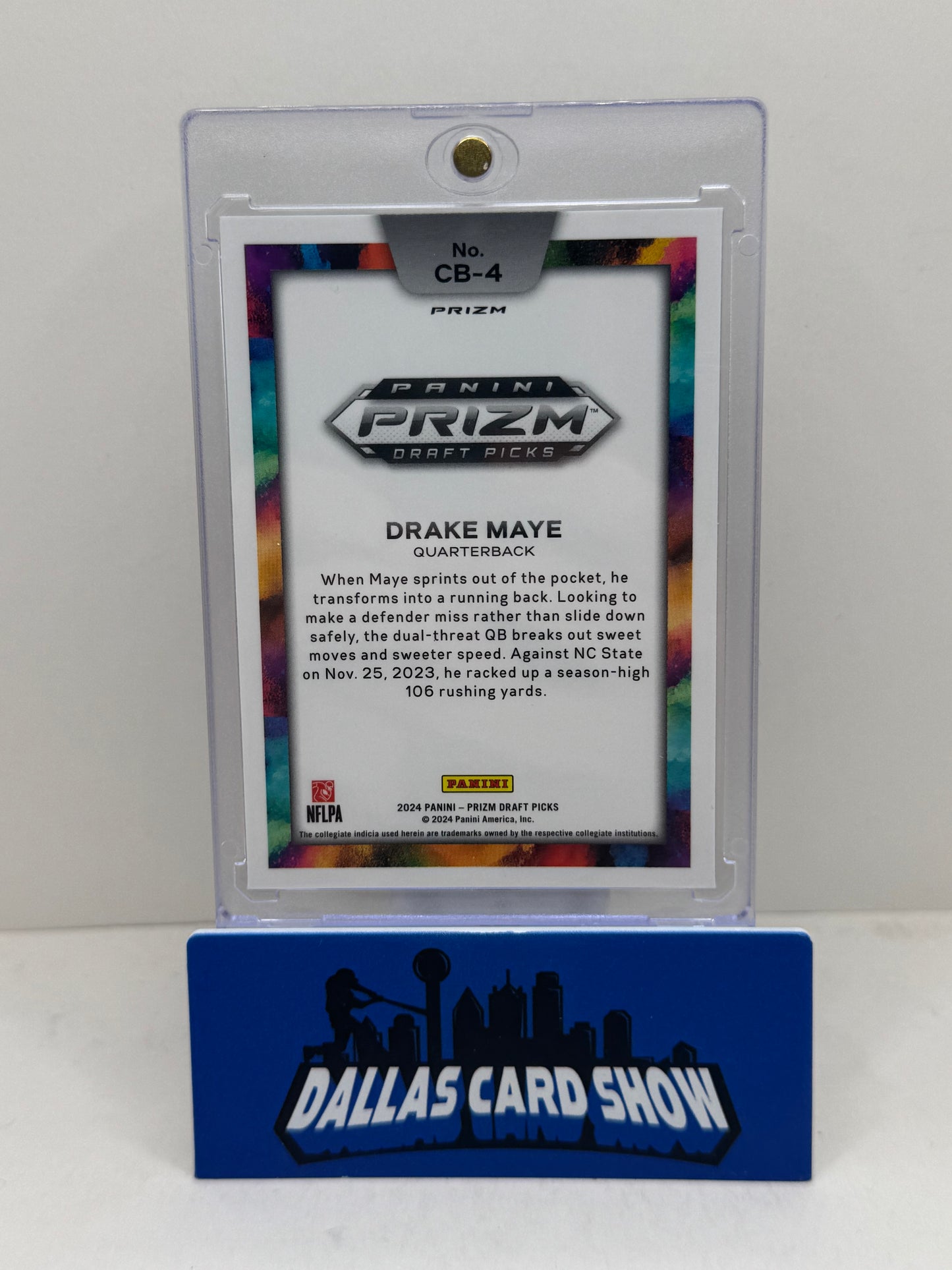 2024 Panini Prizm #CB-4 Drake Maye Colorblast SP