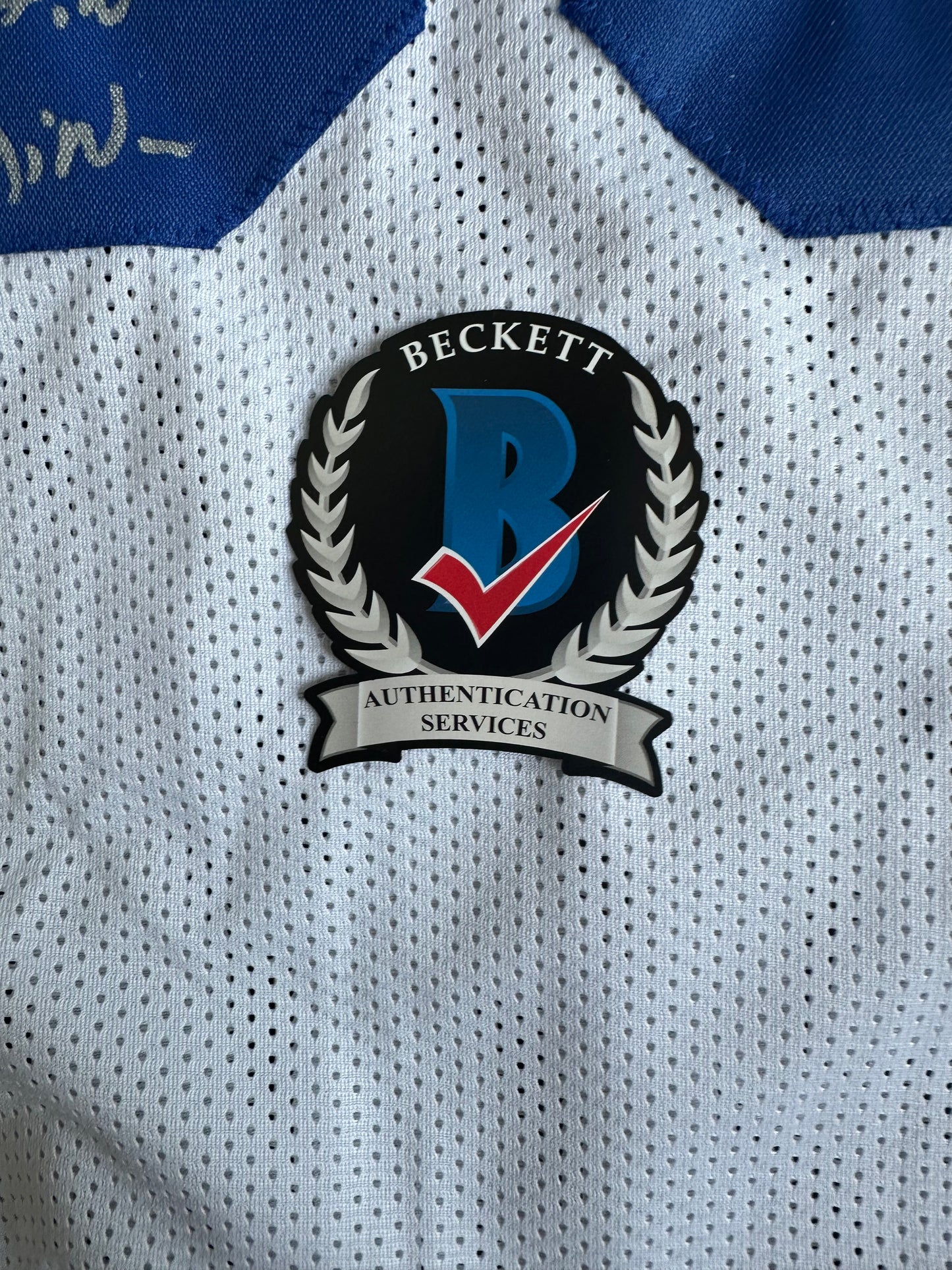 EUGENE LOCKHART DALLAS COWBOYS SIGNED WHITE JERSEY w/MULTI INSCs XL BAS