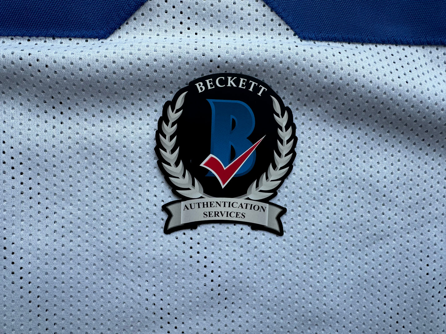 EUGENE LOCKHART DALLAS COWBOYS SIGNED WHITE JERSEY w/MULTI INSCs XL BAS