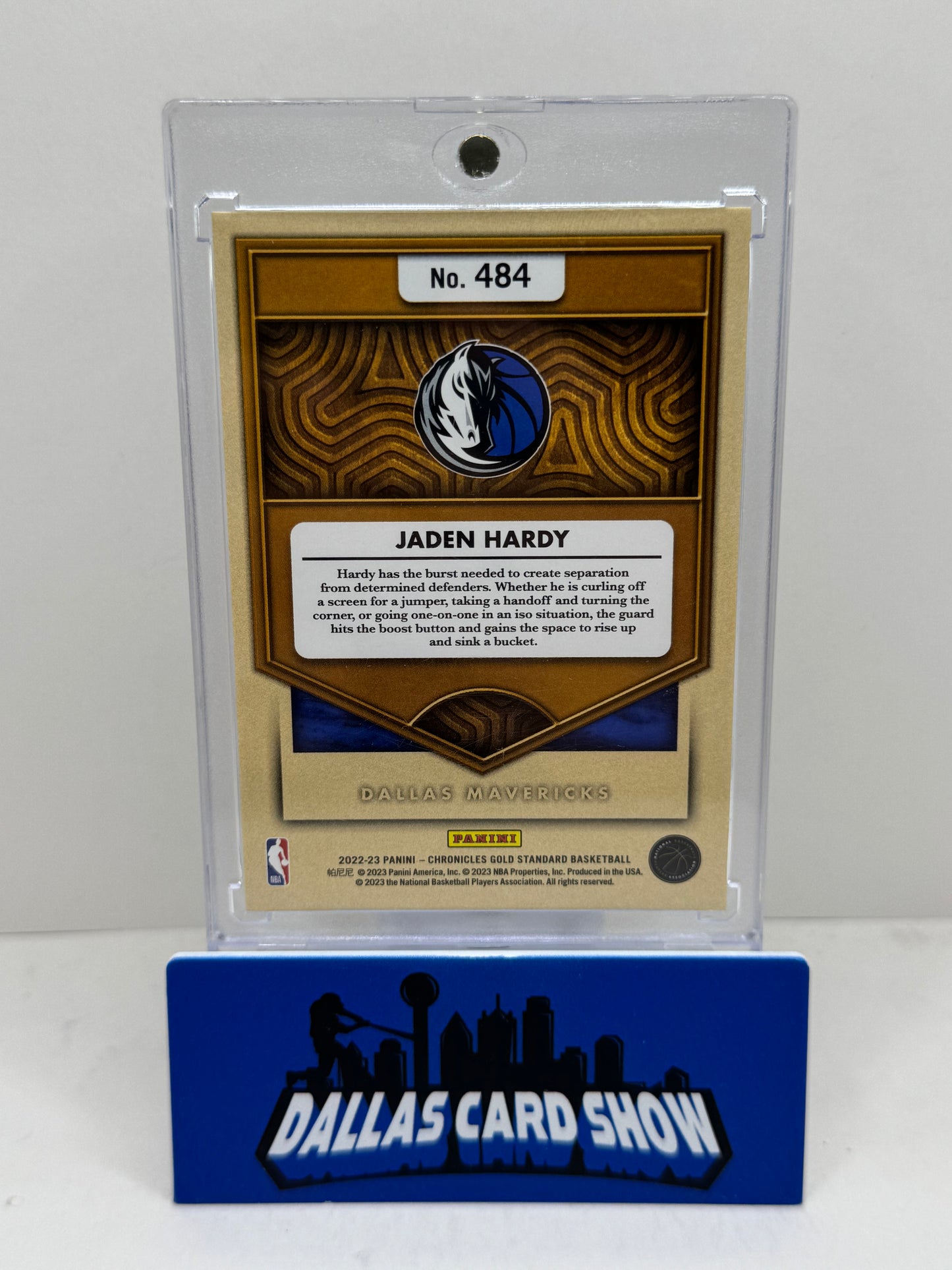 2022-23 Chronicles Gold Standard #484 Jaden Hardy Platinum 1/1 Mavericks
