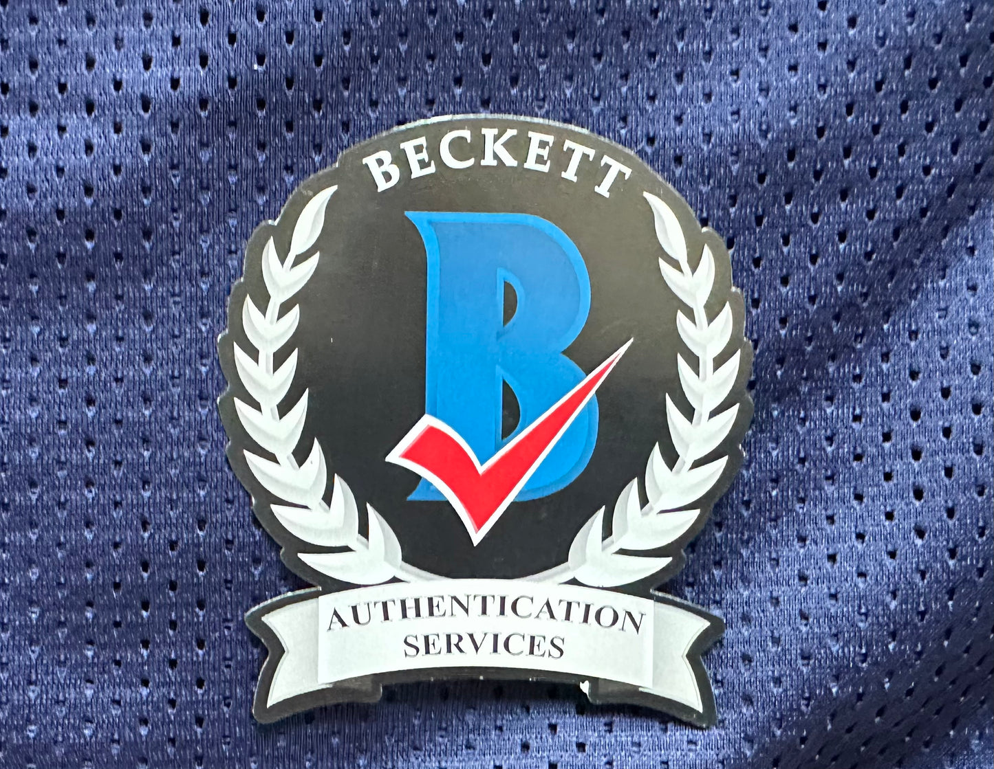 EUGENE LOCKHART DALLAS COWBOYS SIGNED BLUE JERSEY w/MULTI INSCs M BAS