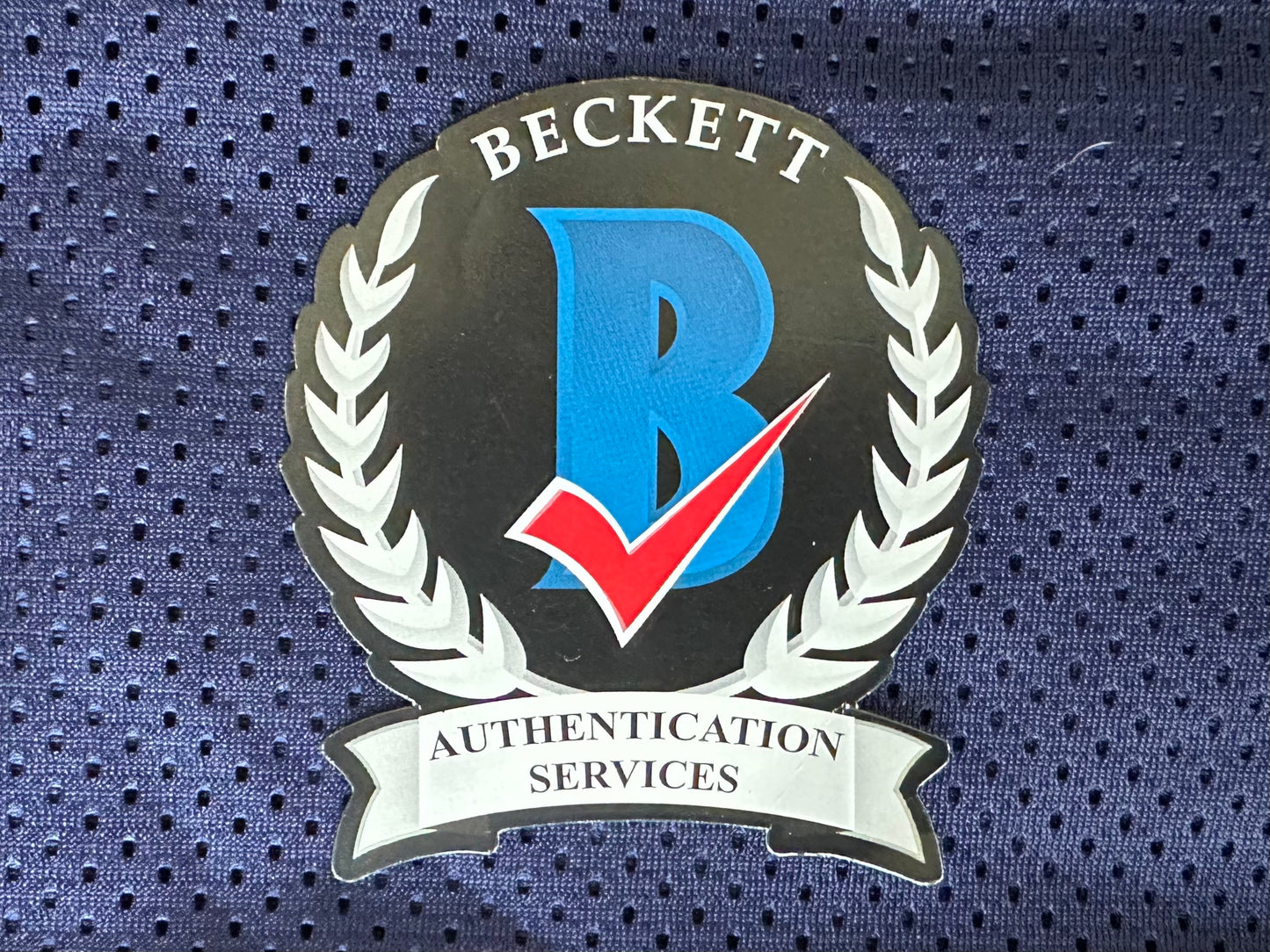 EUGENE LOCKHART DALLAS COWBOYS SIGNED BLUE JERSEY w/MULTI INSCs M BAS