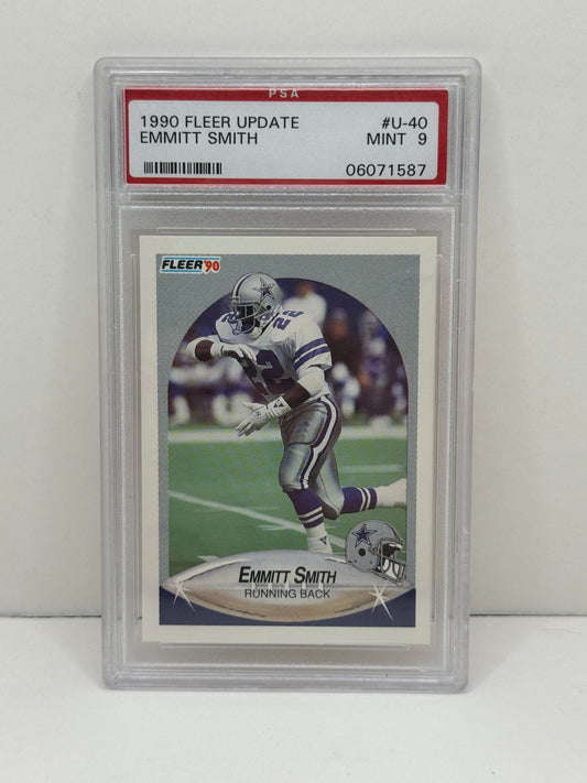 1990 Fleer Update Emmitt Smith #U-40 PSA 9 Mint