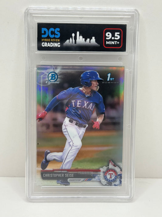 2017 Bowman Chrome Christopher Seise #BDC-14 Refractor DCS 9.5