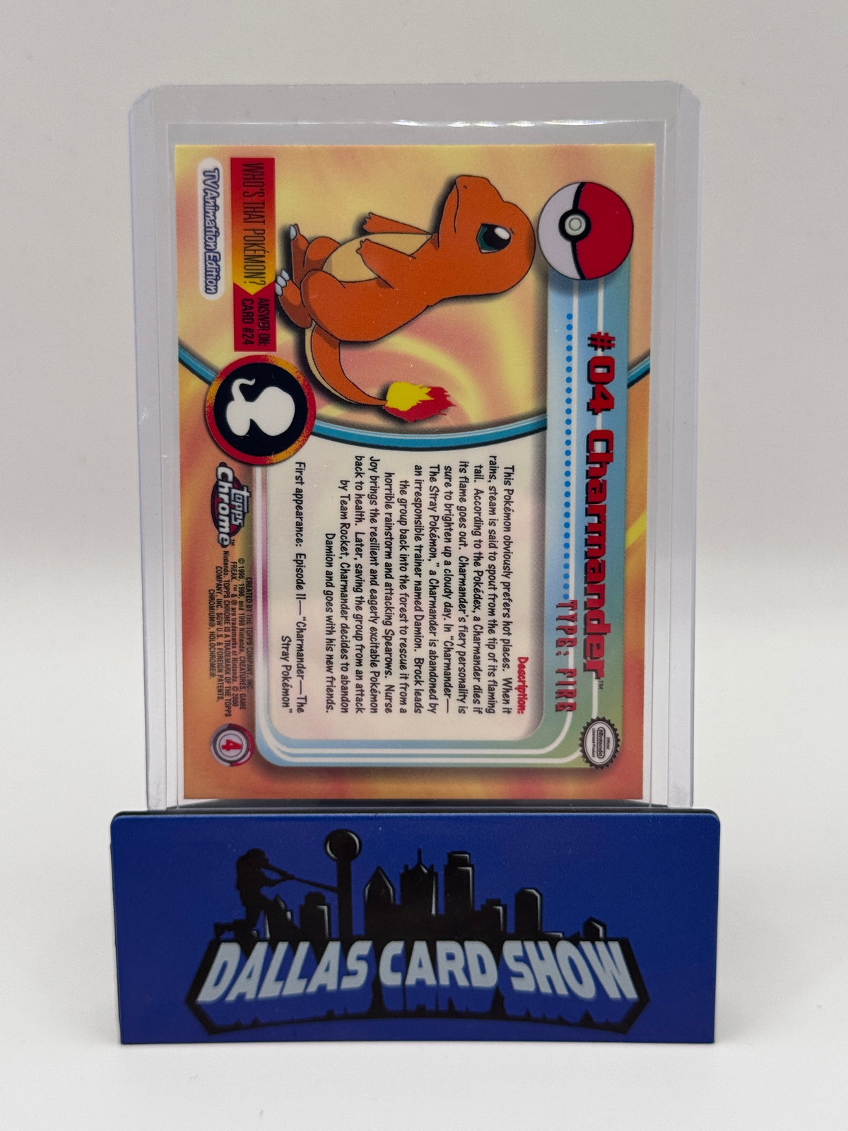 2000 Topps Chrome Pokemon T.V. - Charmander #04 NM