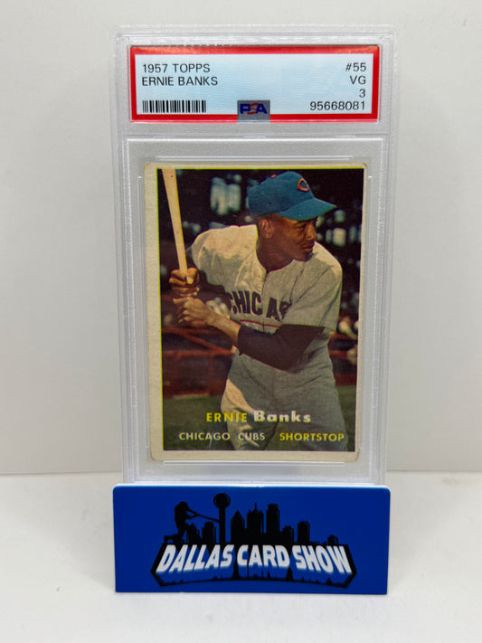 1957 Topps #55 Ernie Banks PSA 3