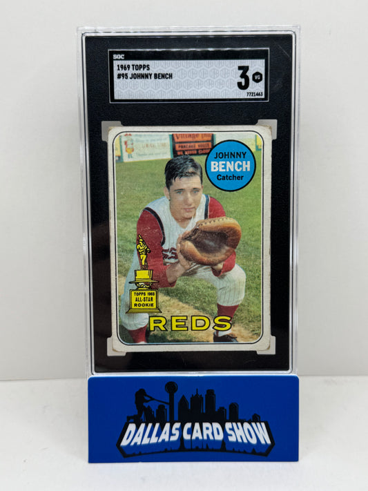 1969 Topps #95 Jonny Bench SGC 3