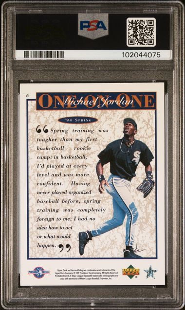 1995 Upper Deck Minor League #6 Michael Jordan One on One PSA 10