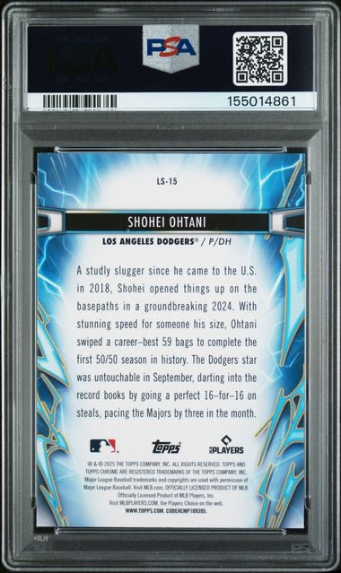 2025 Topps Chrome Cosmic #15 Shohei Ohtani Light Speed PSA 10