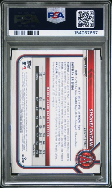 2022 Bowman #68 Shohei Ohtani PSA 10