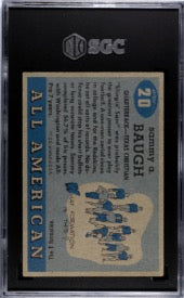 1955 Topps All American #20 Sammy Baugh SGC 4
