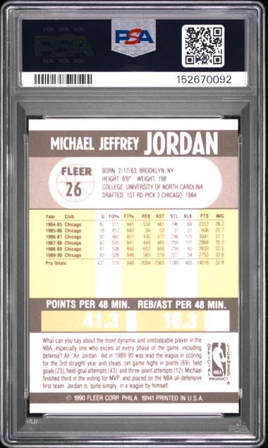 1990 Fleer #26 Michael Jordan PSA 6