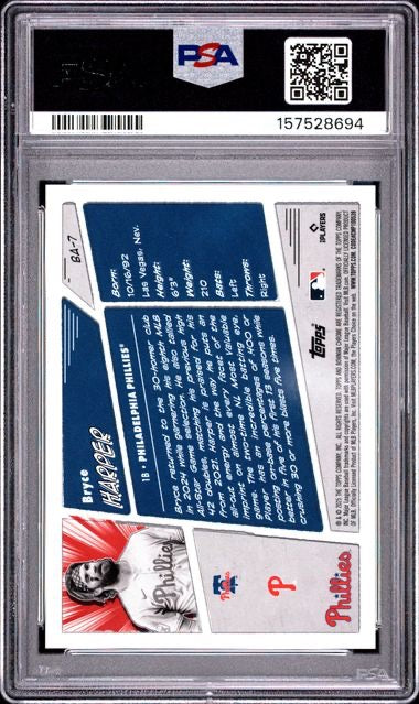 2025 Bowman #BA7 Bryce Harper Anime SSP PSA 9