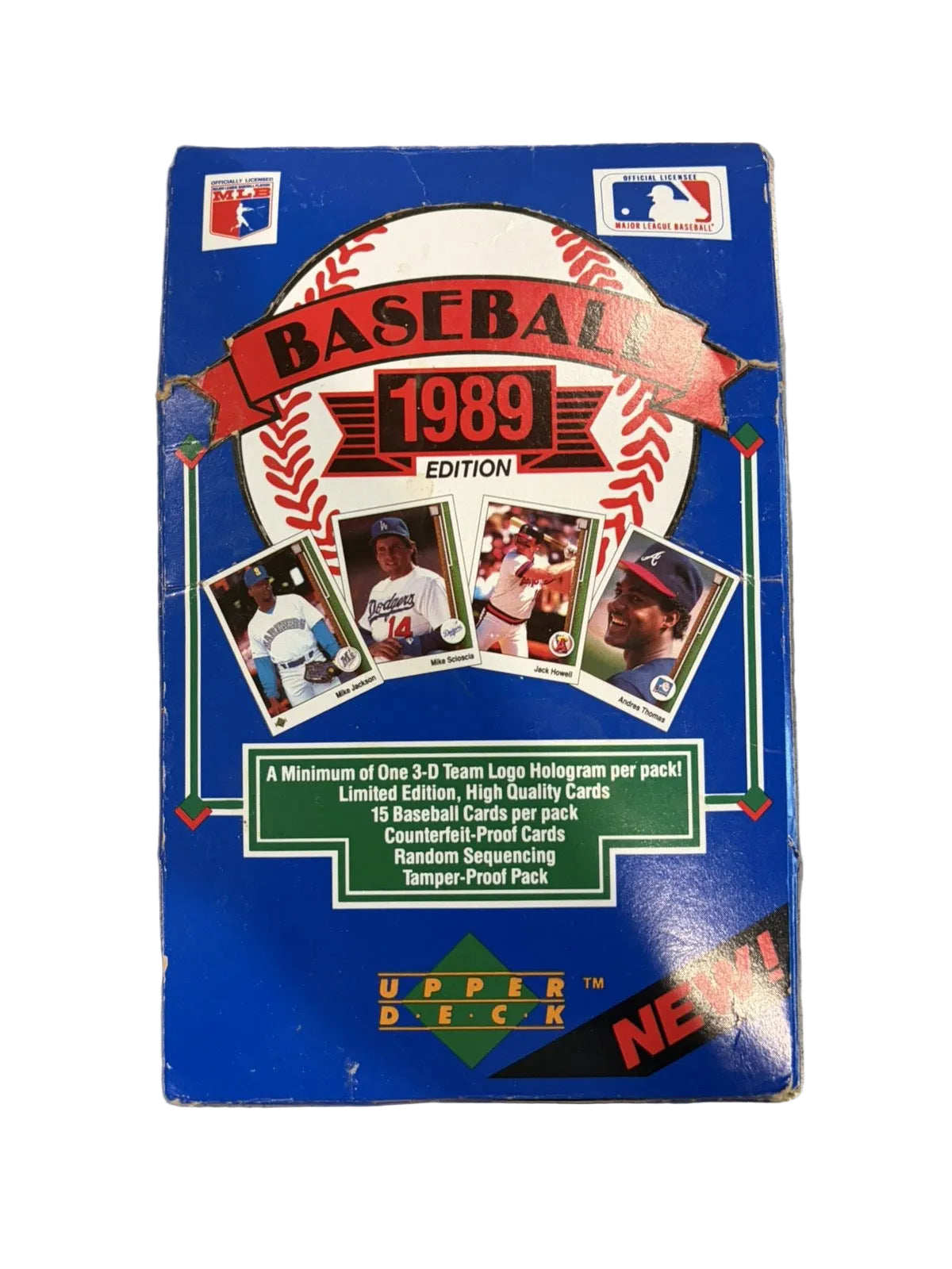 1989 UPPER DECK Wax Box Low Series 36 Packs Case Fresh Ken Griffey Jr Rookie RC
