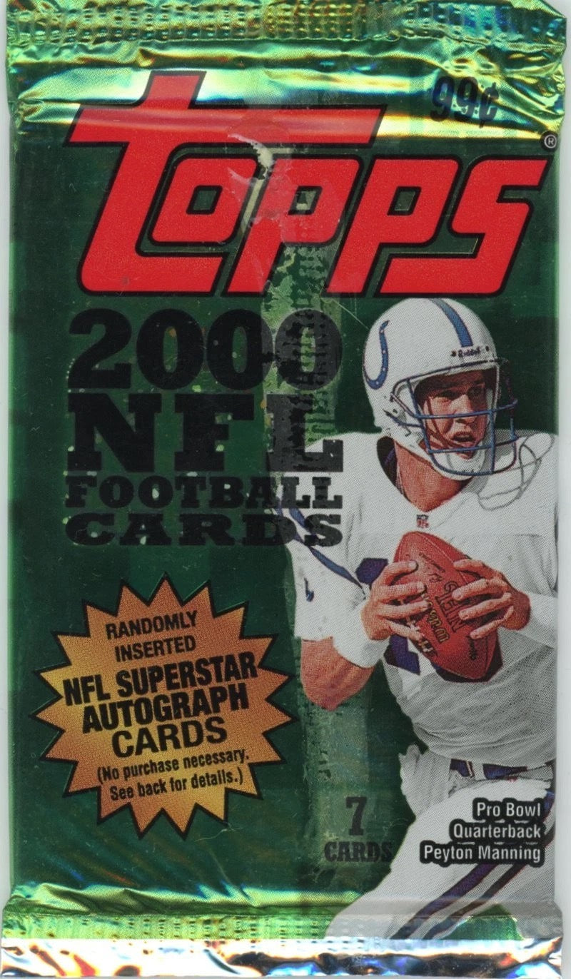 2000 Topps Football SEALED Retail Pack 7 Cards Per Pack