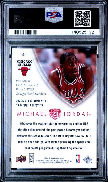 2009 Upper Deck #41 Michael Jordan Gold PSA 10