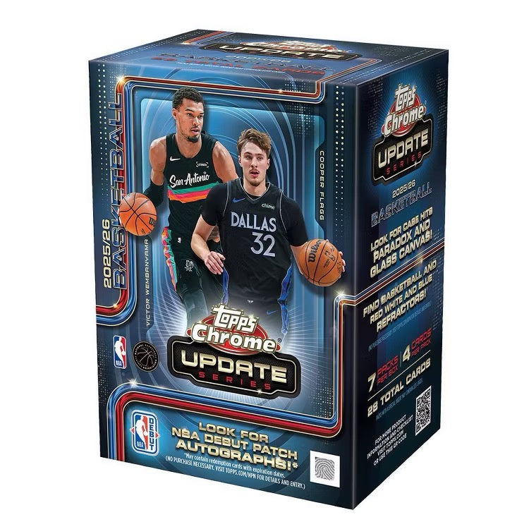 2025-26 Topps Chrome Update Basketball Blaster Box