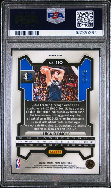 2023 Panini Prizm #110 Luka Doncic Red Power /75 PSA 10