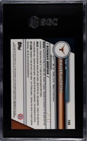 2023 Bowman U Chrome #155 Xavier Worthy Sapphire Gold /50 SGC 10