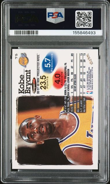 1997 Hoops #75 Kobe Bryant PSA 10