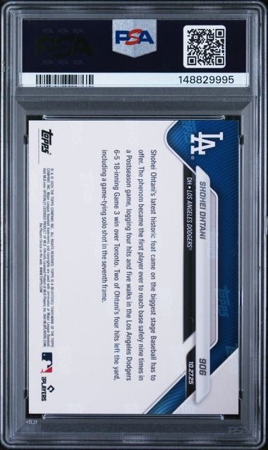 2025 Topps Now #906 Shohei Ohtani PSA 10