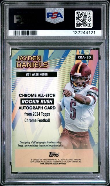 2024 Topps Chrome #Jayden Daniels All-Etch Rookie Rush Auto PSA 10