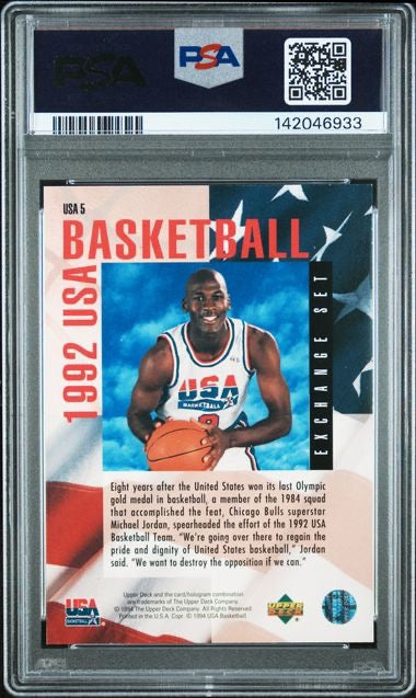 1993 Upper Deck SE #USA5 Michael Jordan USA Trade PSA 8.5