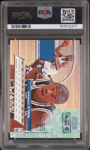 1992-93 Fleer Ultra #328 Shaquille O'Neal Rookie RC PSA 8
