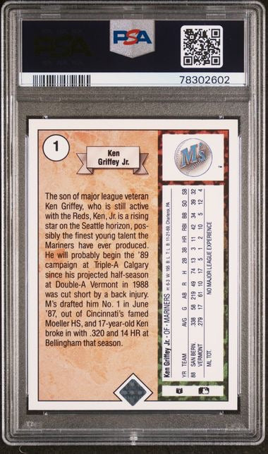 1989 Upper Deck #1 Ken Griffey Jr. Star Rookie PSA 7