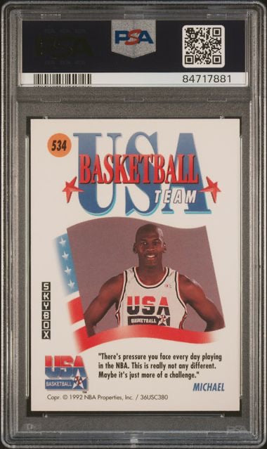 1991 Skybox #534 Michael Jordan USA PSA 10
