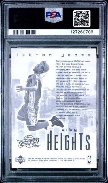 2003 Upper Deck LeBron James Redemption Special PSA 9