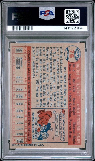 1957 Topps #76 Bob Clemente PSA 3