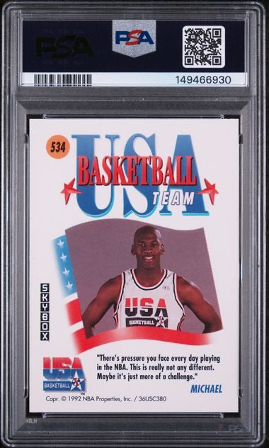 1991 Skybox #534 Michael Jordan USA PSA 9