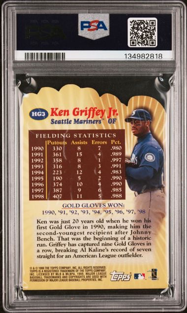 2000 Topps #HG3 Ken Griffey Jr. Hands of Gold PSA 10