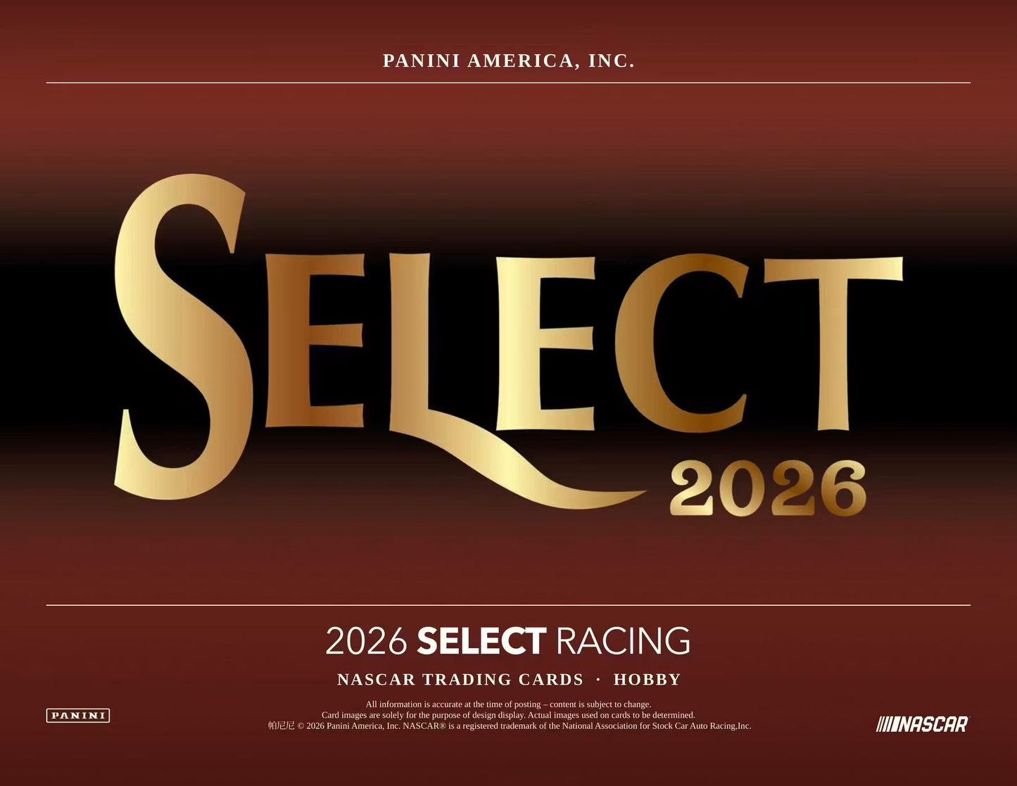 2026 Panini Select NASCAR Racing Hobby Box