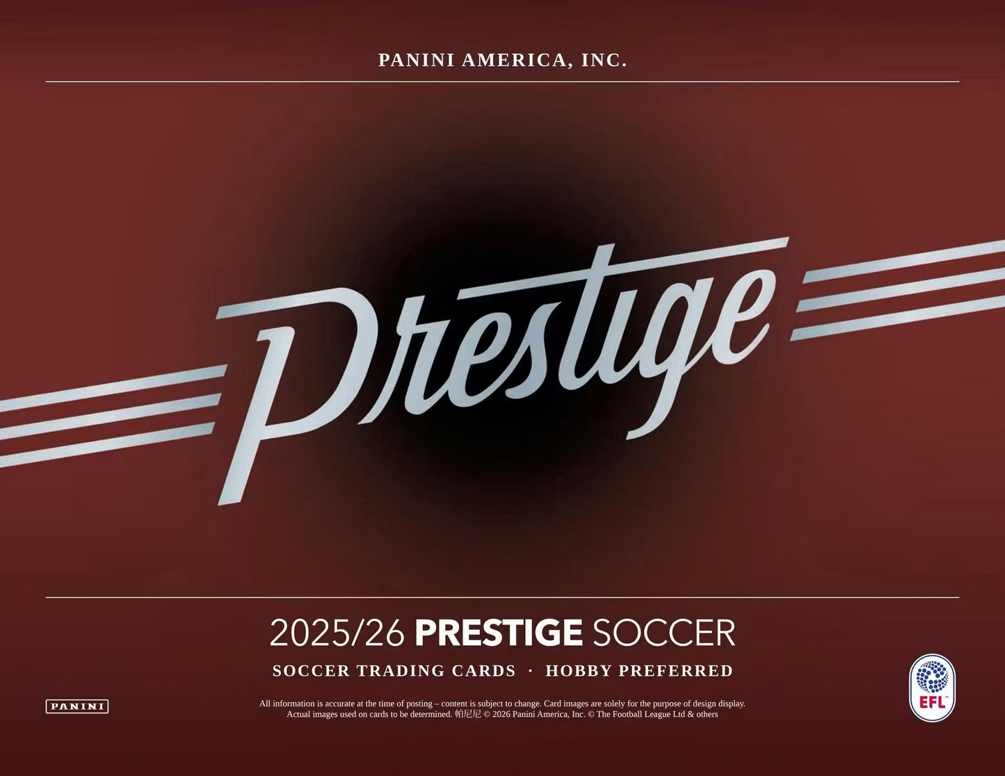 2025/26 Panini Prestige EFL Soccer Hobby Preferred Box