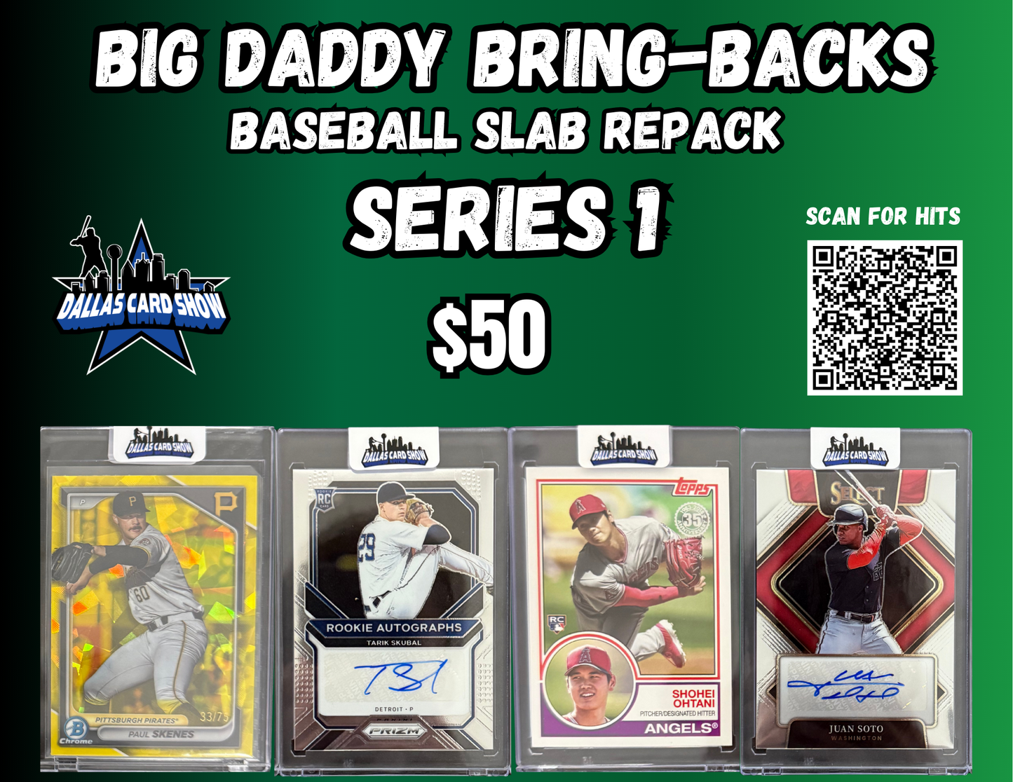 Big Daddy Bring-Backs $50 Baseball Singles Series 1