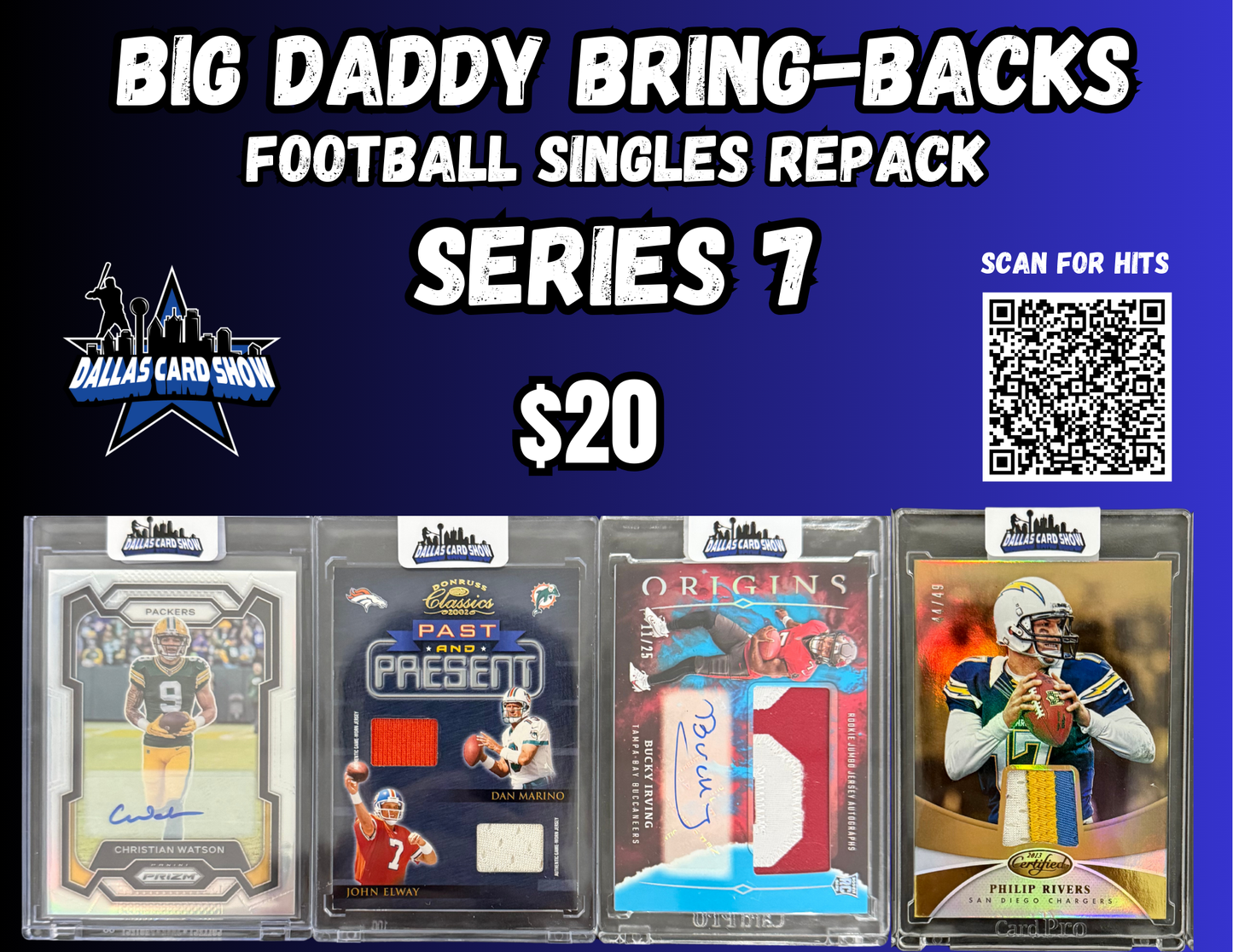 Big Daddy Bring-Backs $20 Football Single Repack Series 7