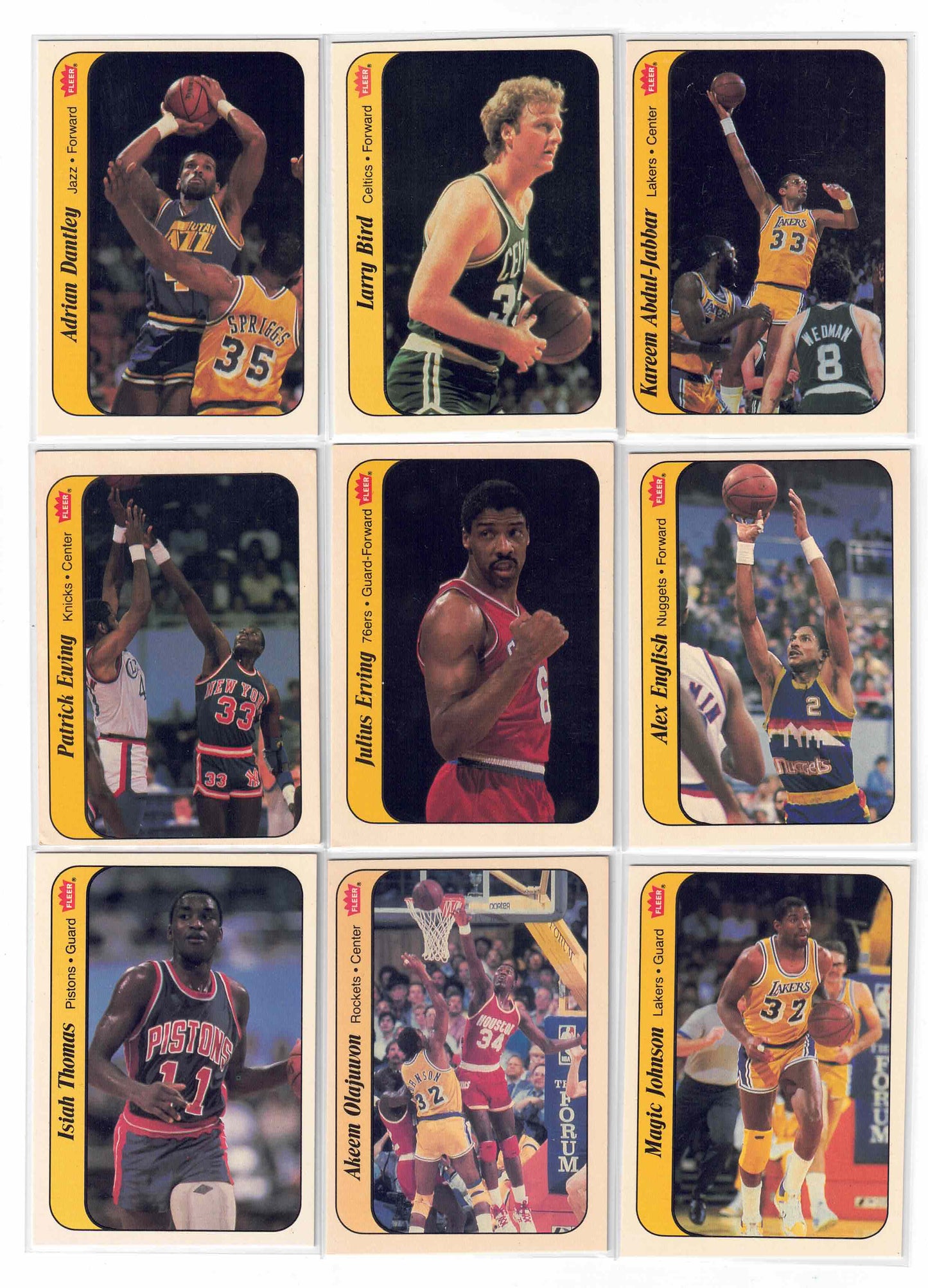 1986-87 Fleer Complete Set 1-132 w/Stickers Michael Jordan RC BGS 6.5 PSA 6