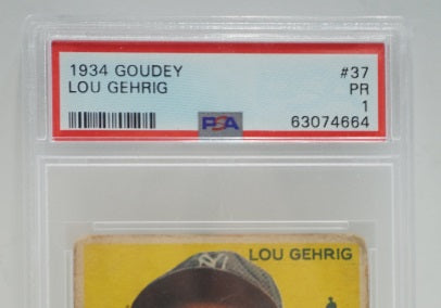 1934 GOUDEY Lou Gehrig #37 PSA 1 NEW YORK NY YANKEES