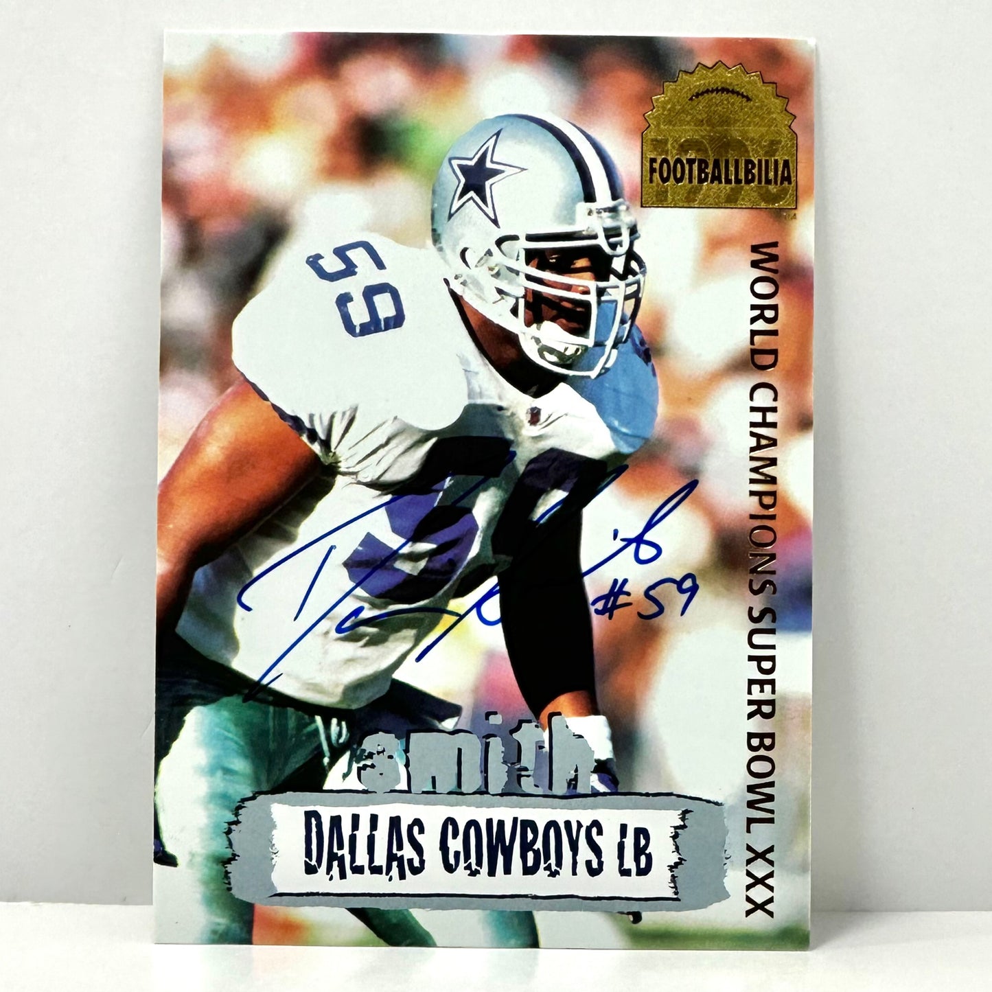 1996 Collector's Edge Cowboybilia Auto #DCA - 12 Darrin Smith Cowboys #d /4000