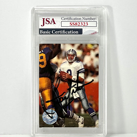 1991 Pro Set Platinum #24 Troy Aikman Autograph JSA Authenticated