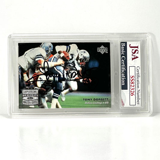 1997 Upper Deck NFL Legends Tony Dorsett #195 Autograph JSA Authenticated