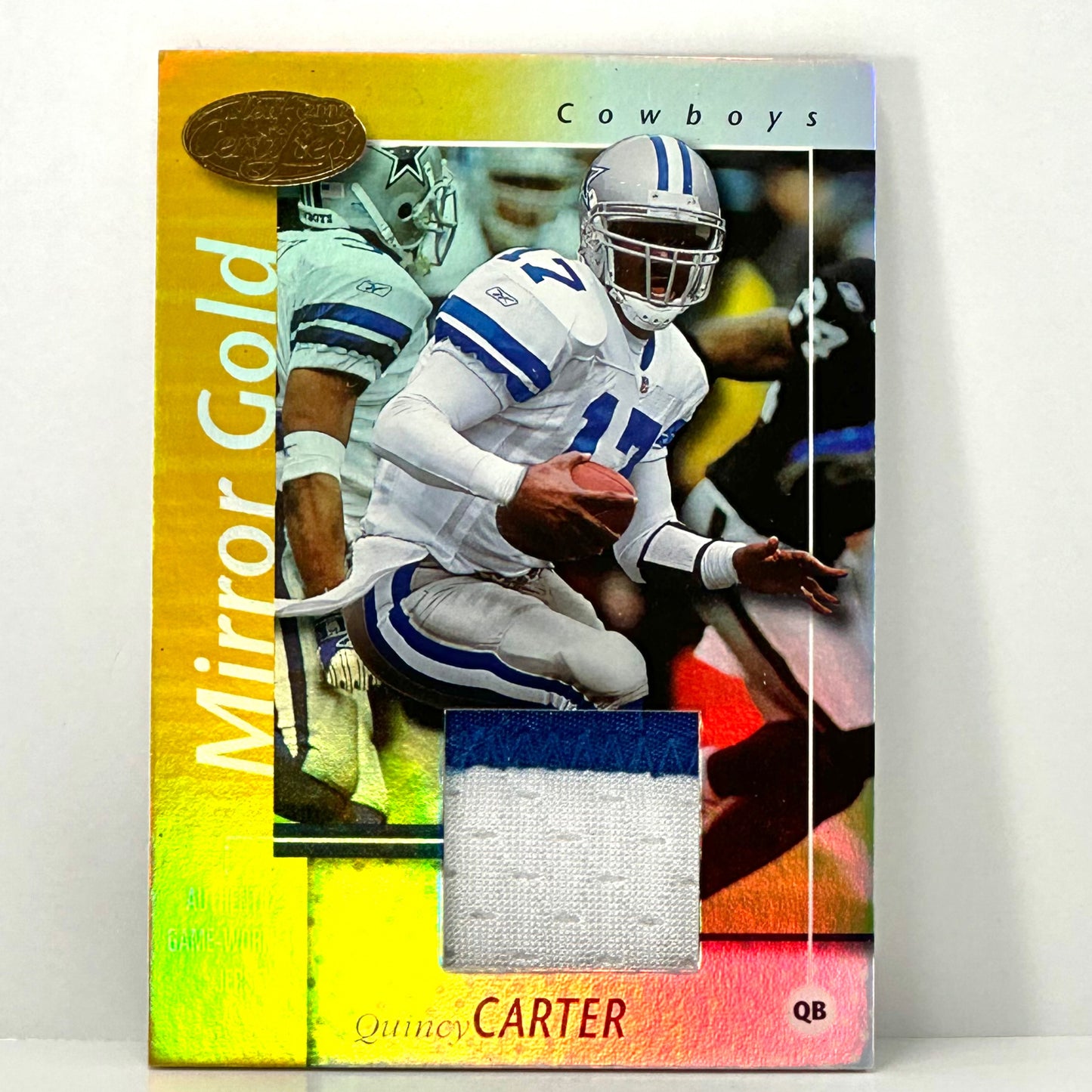 2002 Donruss Certified Mirror Gold Quincy Carter /25