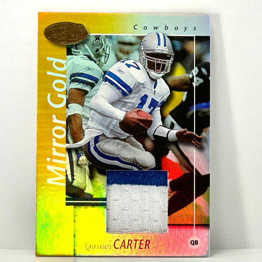 2002 Donruss Certified Mirror Gold Quincy Carter /25