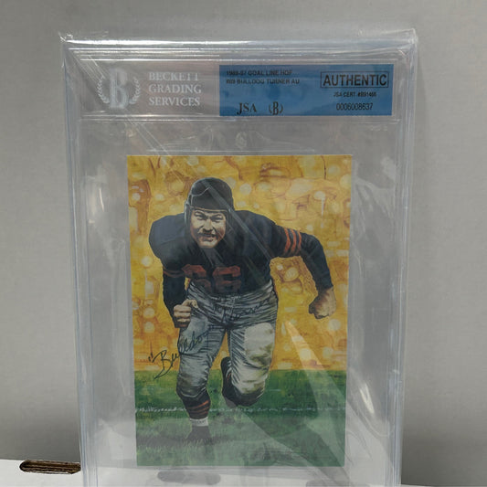 1989-97 Goal Line HOF  #89 Bulldog Turner JSA Certified Beckett Authentic