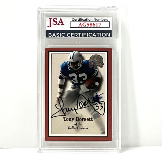 2000 Fleer Football Greats of the Game #3 Tony Dorsett Auto JSA Certified
